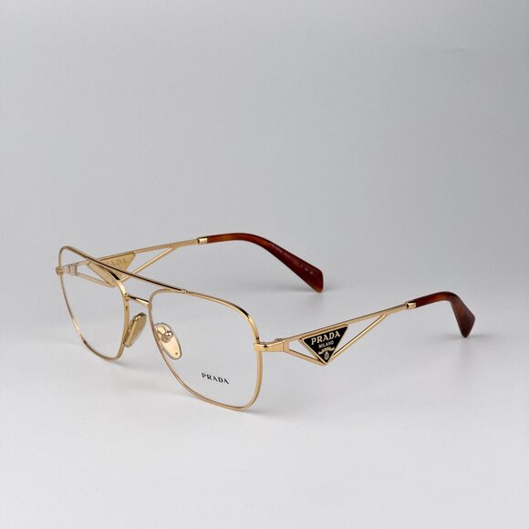 Prada PRB50V Eyeglasses – Gold Rectangle Frame | Model 5AK1O1 - Picture 6 of 9
